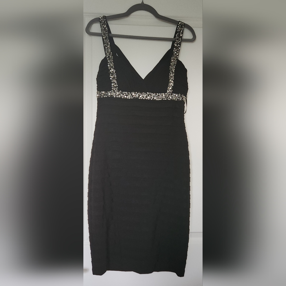 Betsy & Adam Black Cocktail Dress - Size 12
